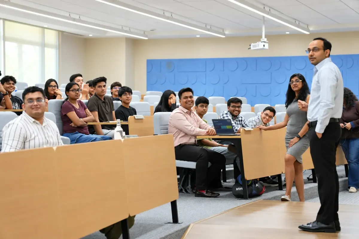 A practitioner leading an interactive classroom discussion