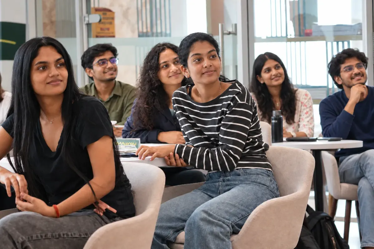 Students listening and learning; AI-edited illustrative photograph