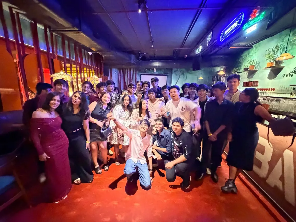 Cohort gathered for a lively evening together in Mumbai